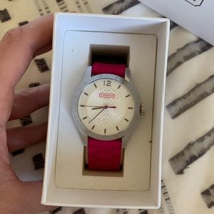 NWOT Coach Watch - Pink/Silver